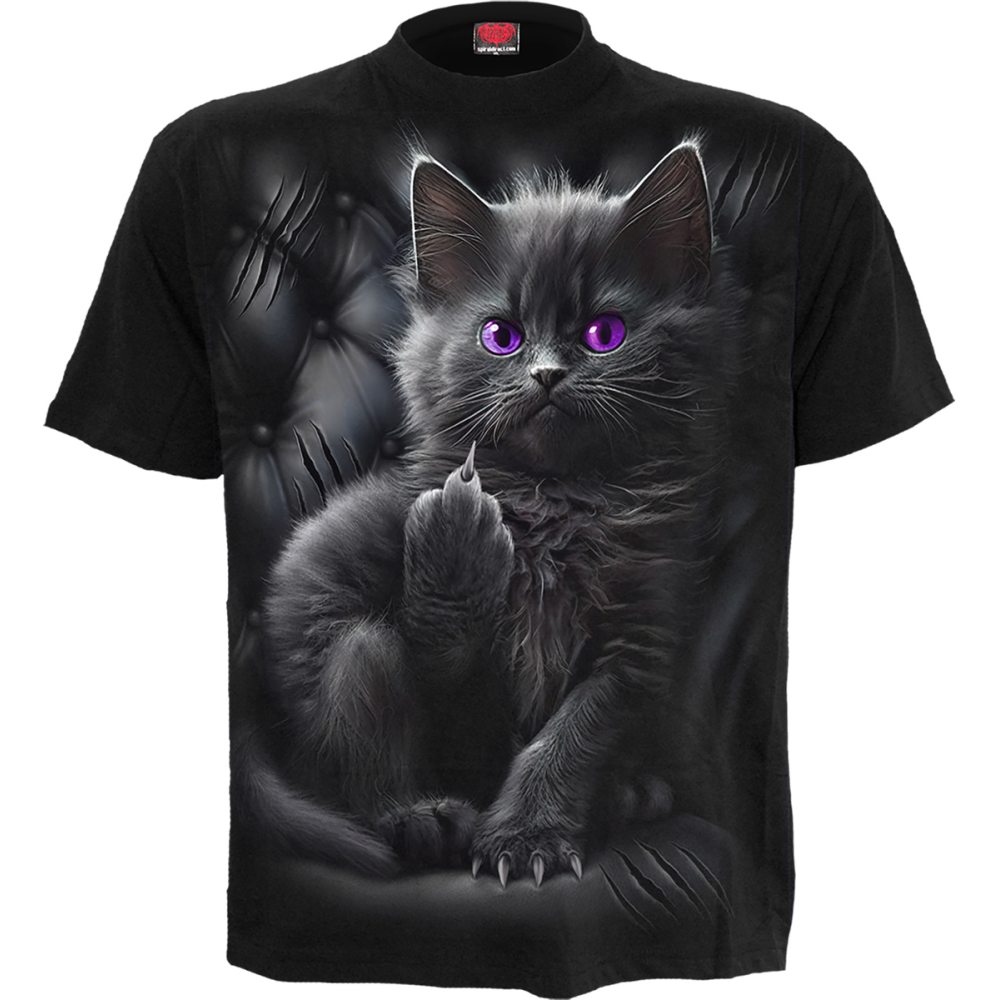 Spiral - Cattitude Unisex Tshirt - Zwart